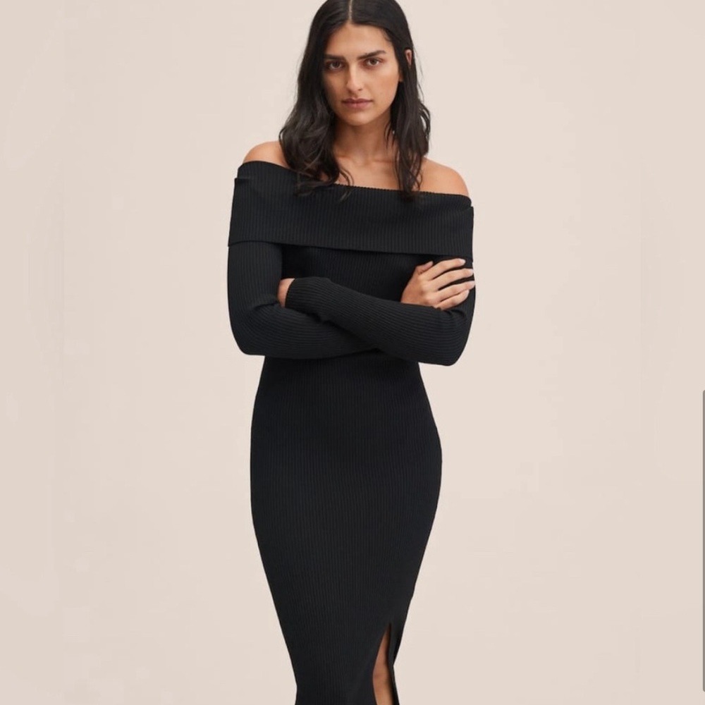MANGO NWT Sweater Dress - Scoop Neck - Picture 2 of 5